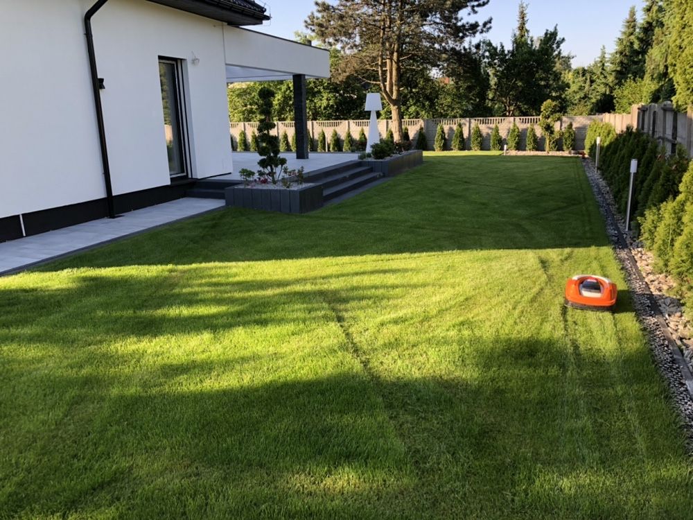 Nawodnienia automatyczne, trawnik z siewu- z rolki, zakladanie ogrodow
