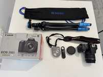 Canon 250D + statyw benro + pilot canon br-e1