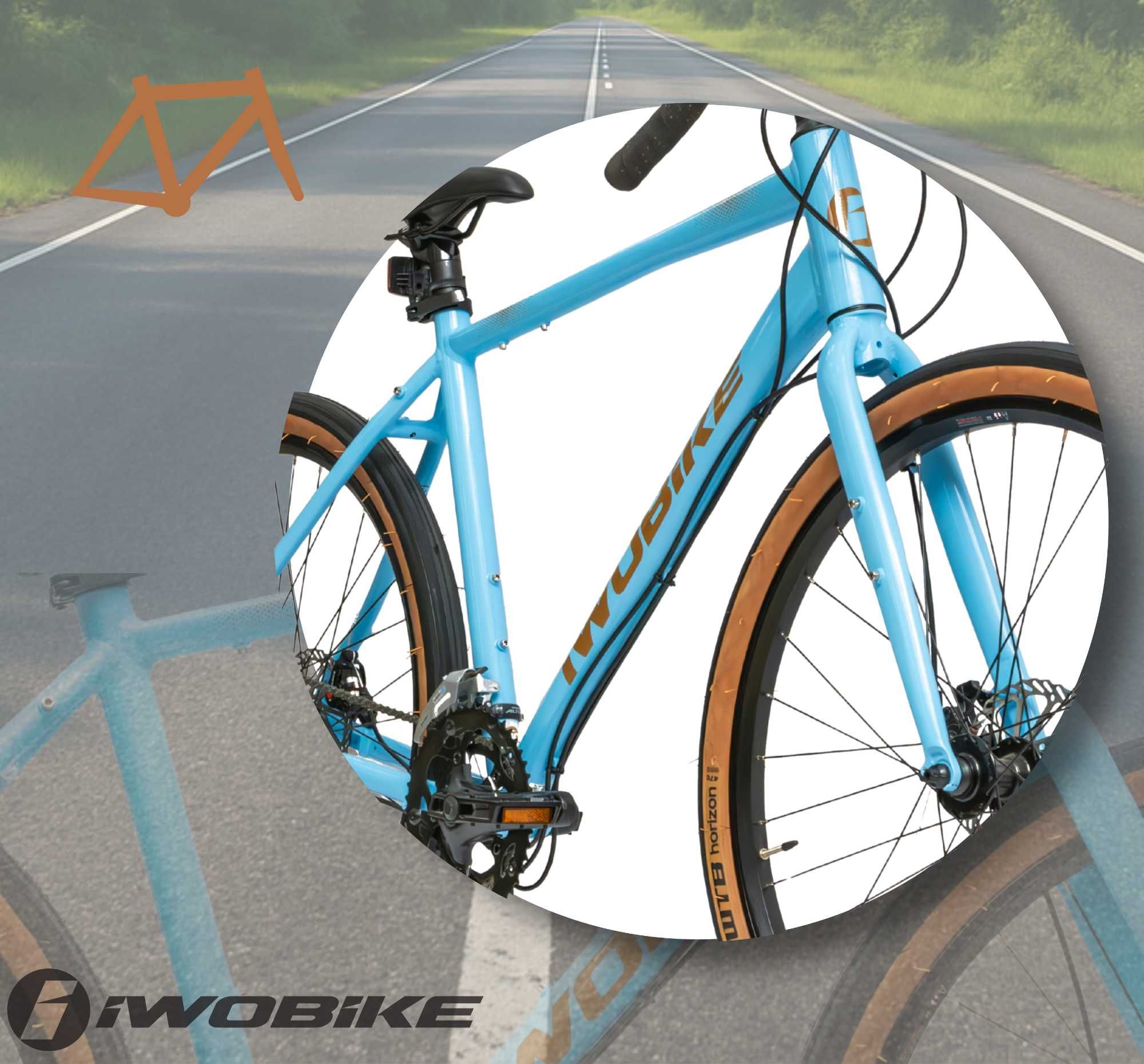 Rower Męski Gravel 27,5" Shimano Claris Tarcze Aluminium IWOBIKE 2025