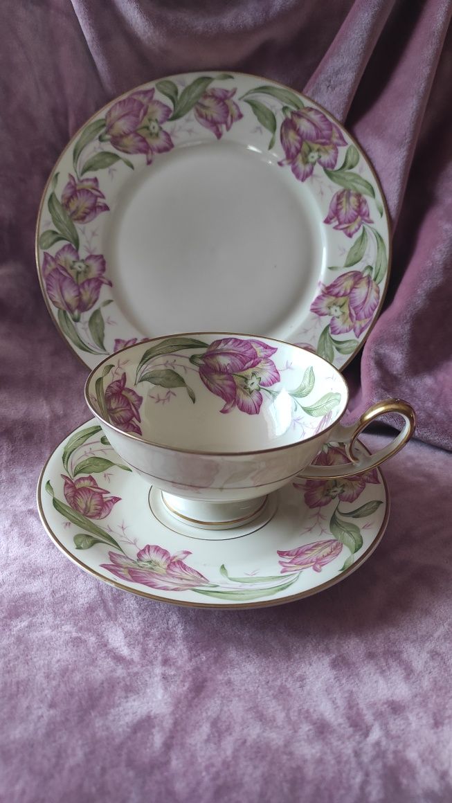Trio Heinrich &Co. Przepiękna markowa stara porcelana