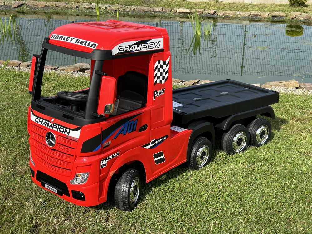 Auto na akumulator TIR Mercedes Benz Actros z Naczepą 4 silnik 12V