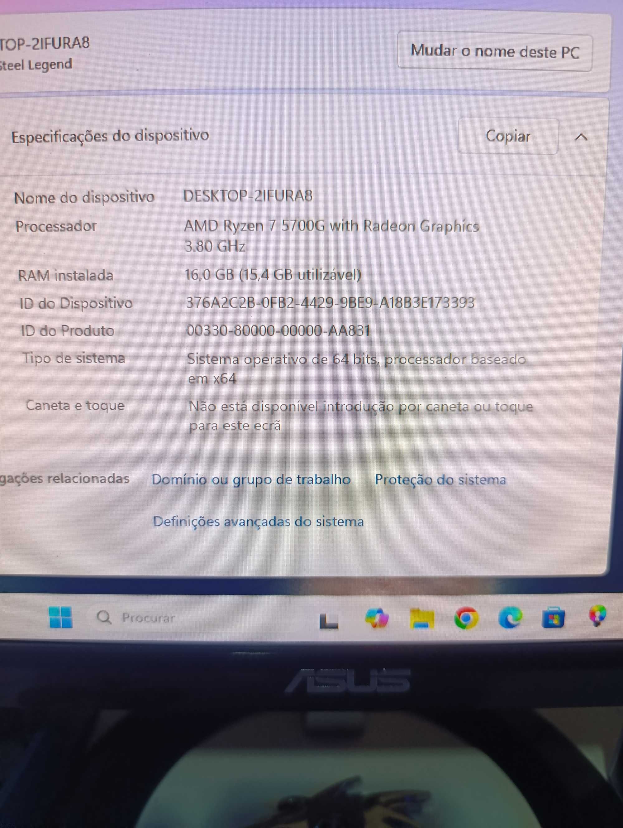 PC Gaming Ryzen 7 5700, RX 6600XT 8gb, 16gb RAM, SSD+Hdd