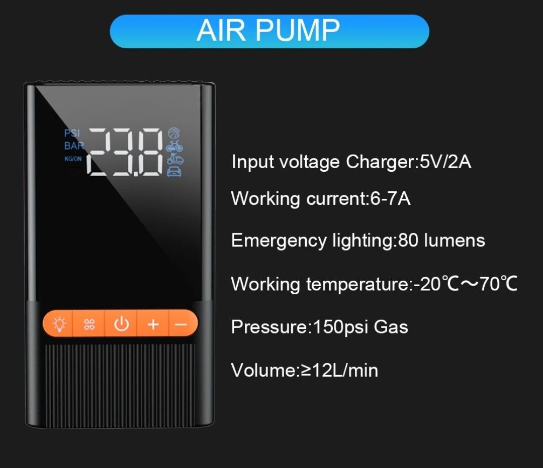 Pompka powietrza 12v