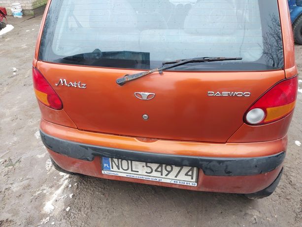 Klapa bagażnika daewoo matiz kolor 75u miedziany błotnik zderzak maska