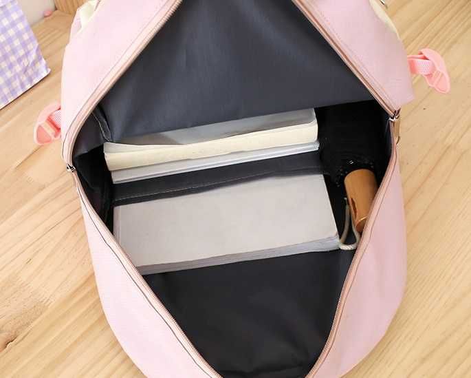 Набор 4в1 школьный рюкзак шоппер черный синий розовый фиолетовый