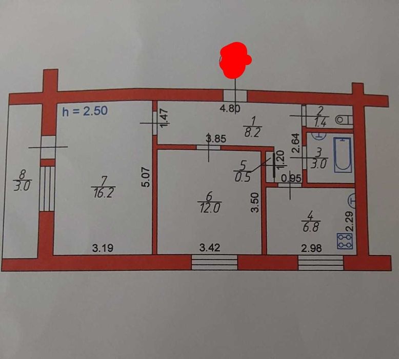 Продаж 2 кімнатна квартира з автономним опаленням