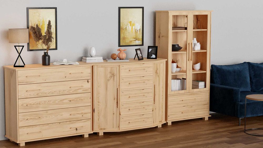 Szafa 190x135x55 Lita Sosna Drewniana Pokój Sypialnia