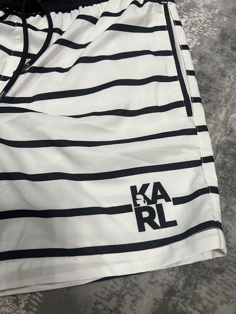 Шорти Karl Lagerfeld KL22MBM04 Stripes White