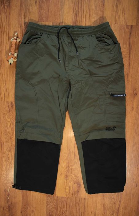 Rybaczki Jack Wolfskin r. L zielono-czarne ze ściągaczami