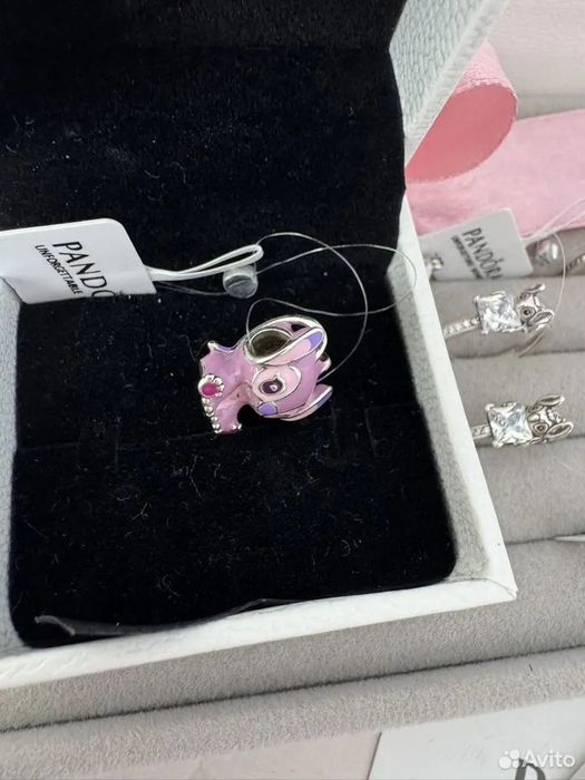 Conta  Anjo Lilo& Stitch  Disney prata