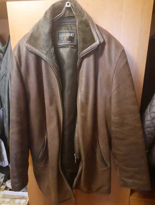 Куртка чоловіча шкіряна зимова утеплена.Зимняя кожанная куртка 60 разм