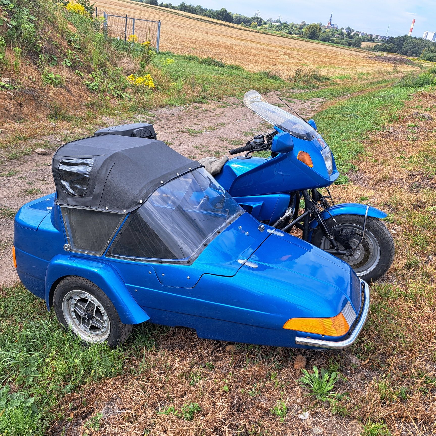 Motocykl z wózkiem bocznym. Bmw k 100 - eml / ezs. Sidecar - 4 osobowy