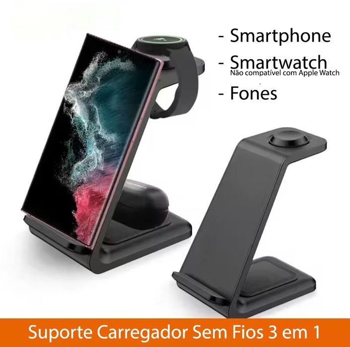 Suporte Carregador sem fios 3 em 1