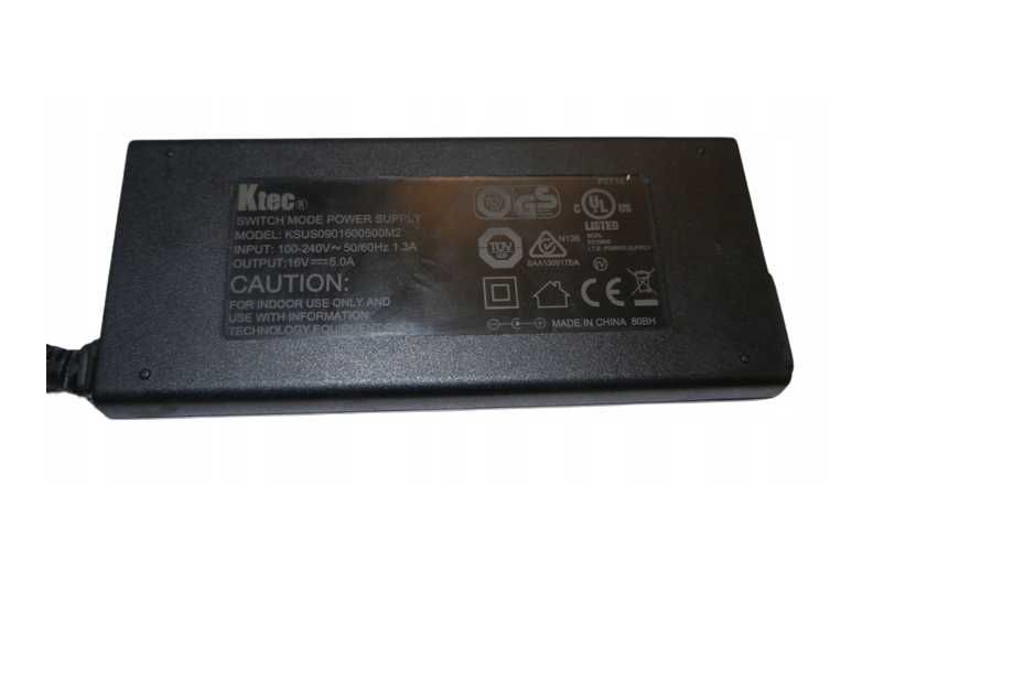 Zasilacz KTEC 16V 5A 80W wtyk: 7.9mm x 5.5mm