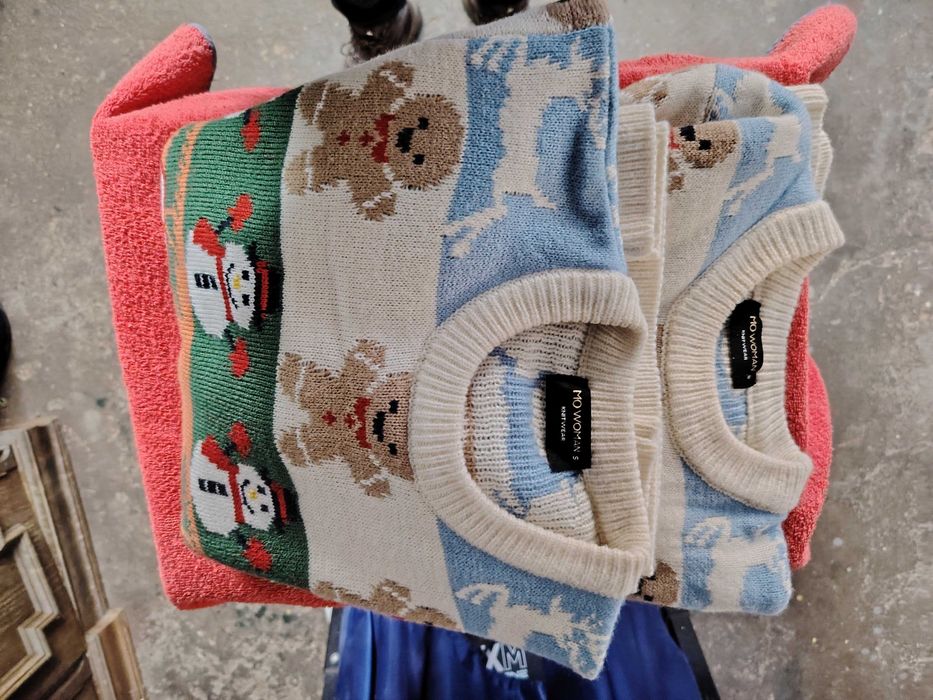 Camisolas L / S com desenhos de NATAL