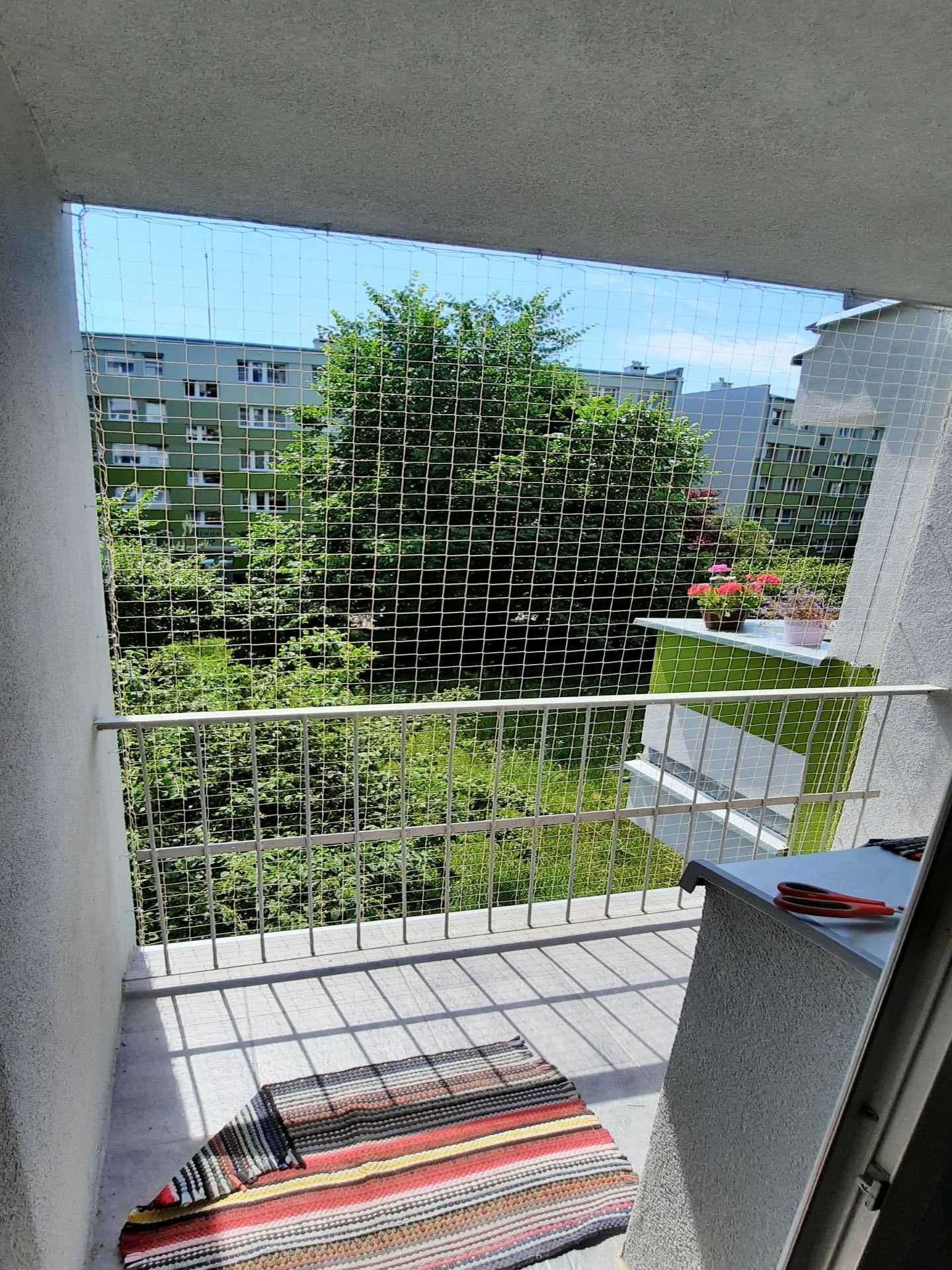 Siatka na balkon dla kota/przeciw ptakom 3x6m Zestaw do wiercenia