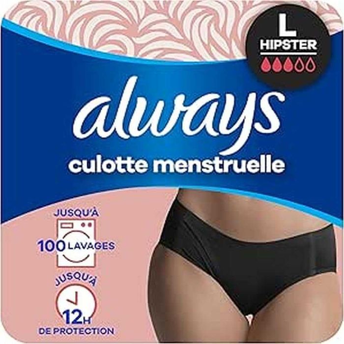 Always bielizna menstruacyjna rozmiar L 42-44 czarne ochrona 12 godzin