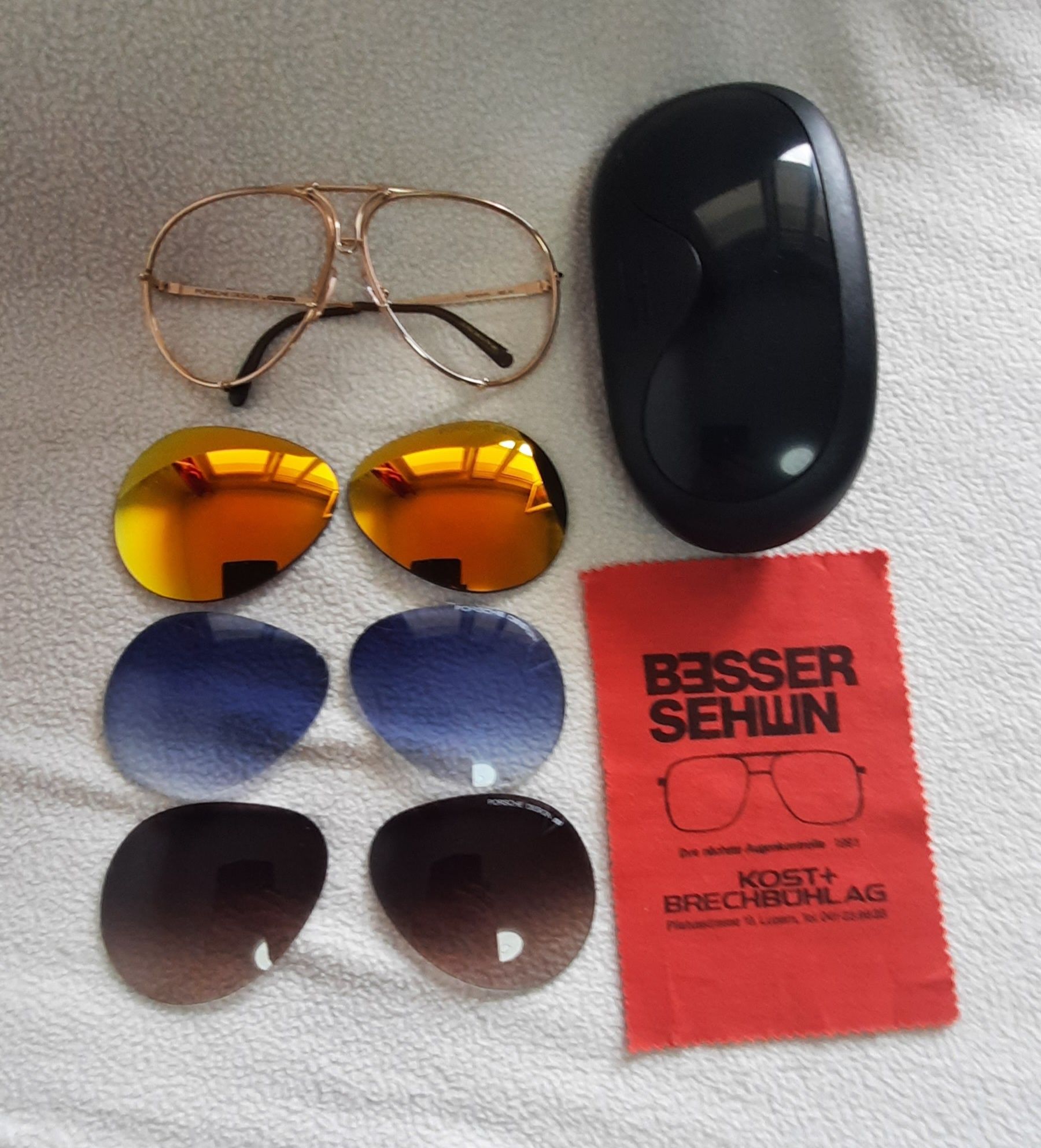Porsche Design by Carrera 5623 Gold Złote okulary przeciwsłoneczne