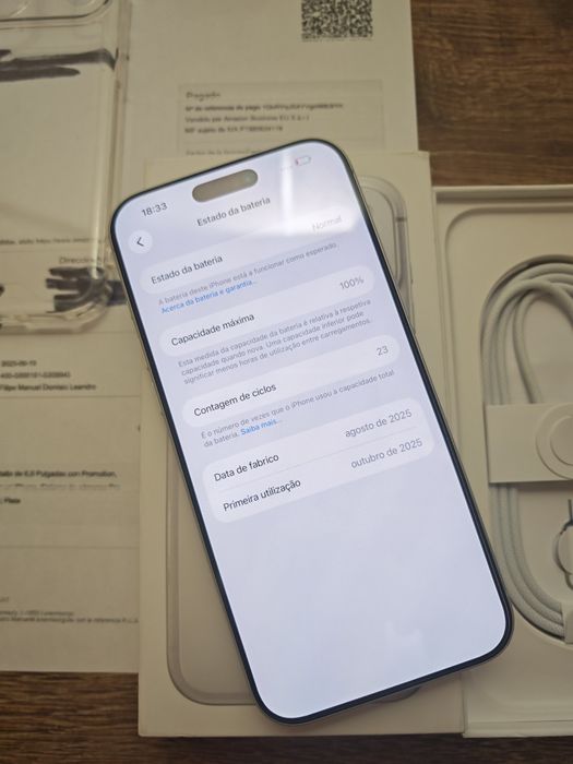 iPhone 17 Pro Max 6.9" 256GB Branco Seminovo  C/Garantia Aceito Retoma