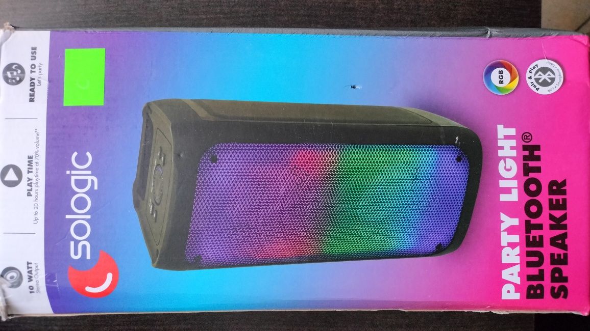 Głośnik RGB Bluetooth SOLOGIC.Powystawowy