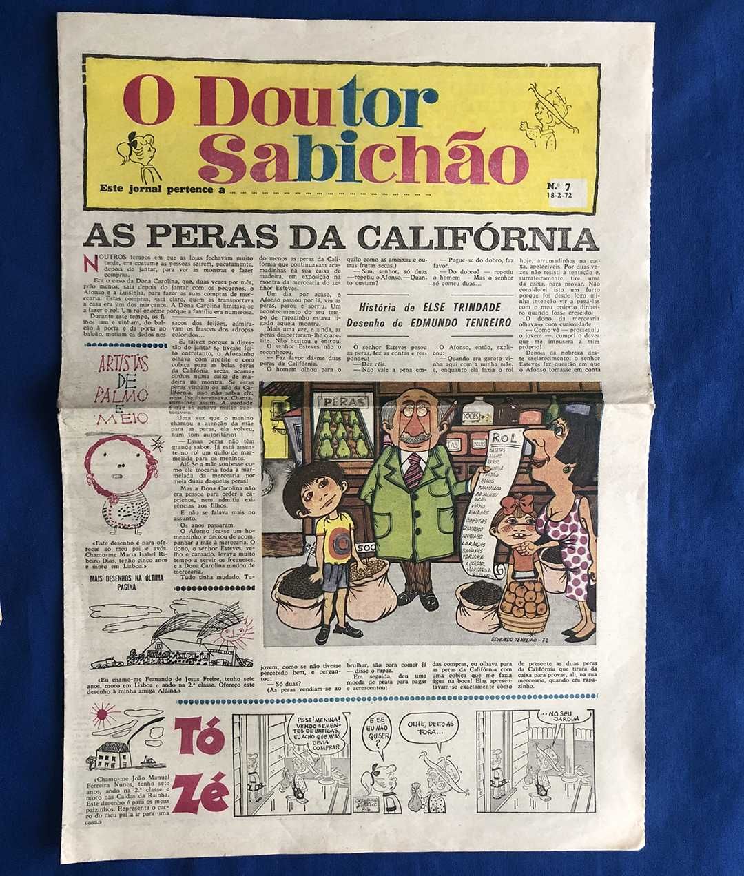 Suplemento do Diário Popular O DOUTOR SABICHÃO 1972 a 1974 (7 ao 110)