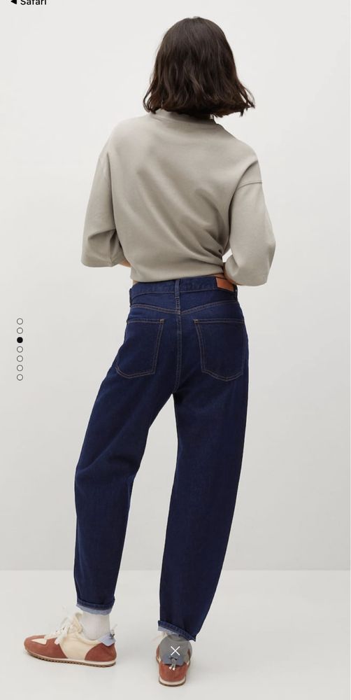 Сині джинси Balloon jeans with a high waist від Mango