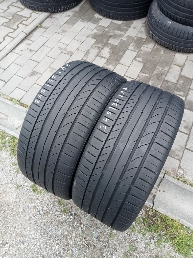 2x Opony Używane Letnie 245/35R18 Continental