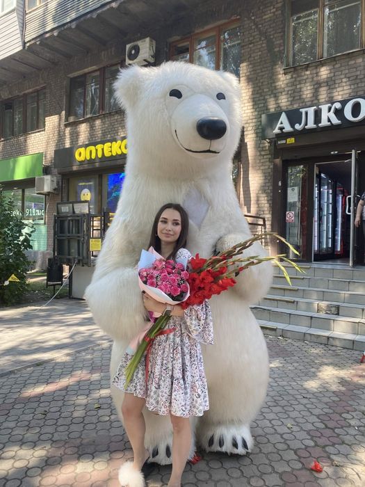 Привітання ведмедика поздравление  Мішка Аніматори Мишка Запоріжжя