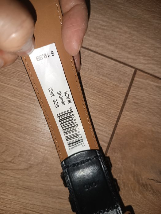 Damski pasek Tommy Hilfiger skórzany czarny