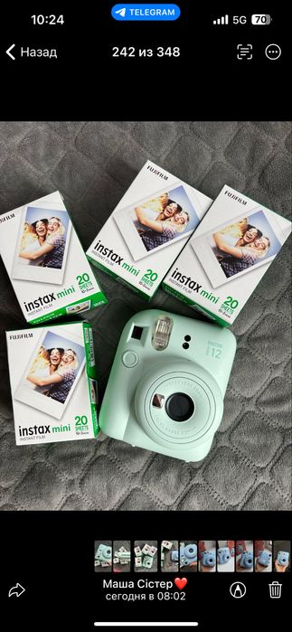 НОВ! Інстакс міні 12/instax mini 12!Картриджі до них по 420грн.