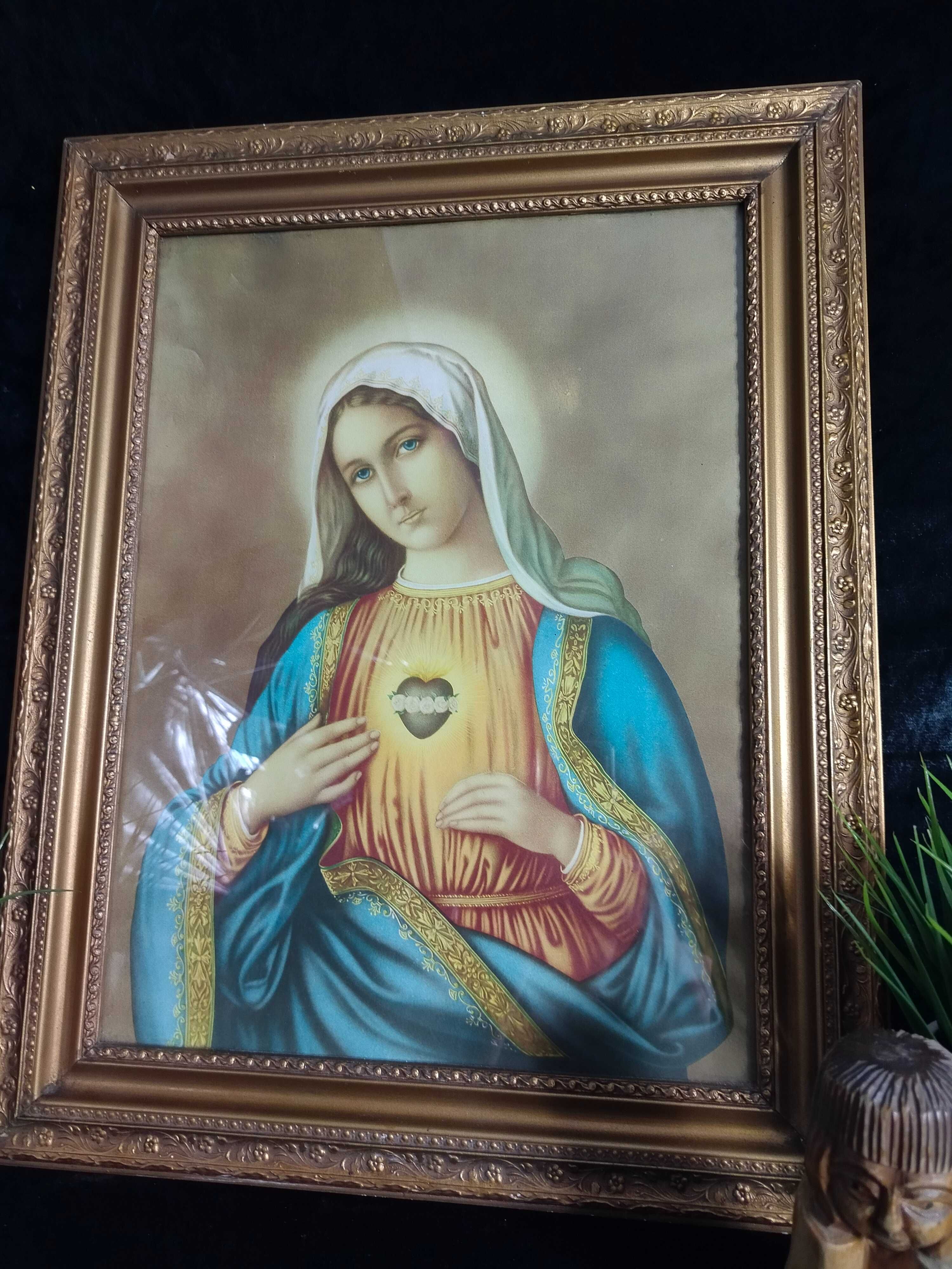 Serce Maryi stary obraz w starej ramie 0S1014