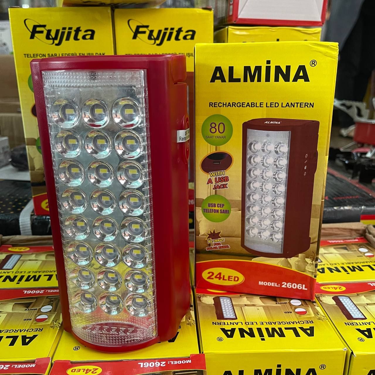 Ліхтар акумуляторний 24 LED Almina, Fujita  TH-2606 с павербанком 3000