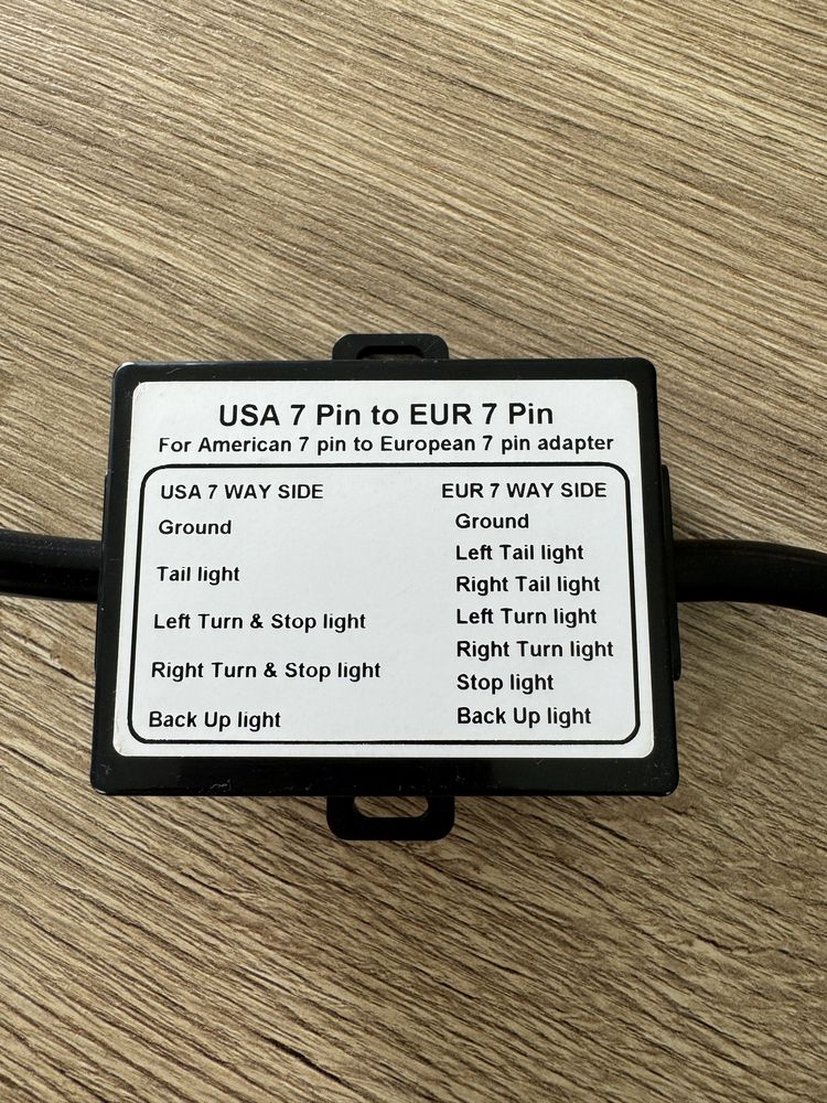Adapter przejsciowka USA na EU 7 Pin