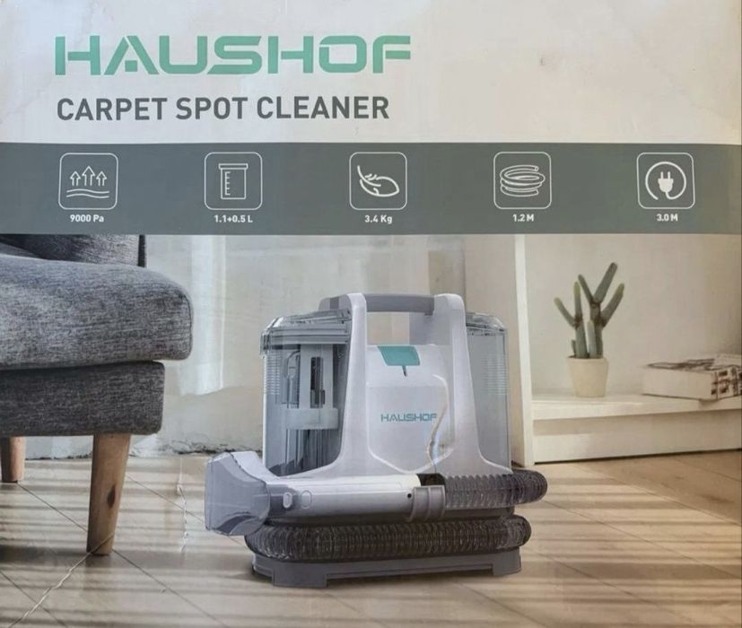 HAUSHOF Мийний пилосос для килимів, меблів і авто, 400Вт, 85дБ, біло-с