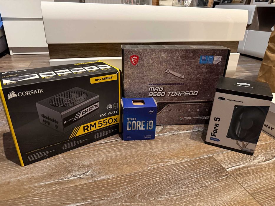 Płyta główna MSI B560 + procesor i9 + ram 32gb + zasilacz + 2x ssd