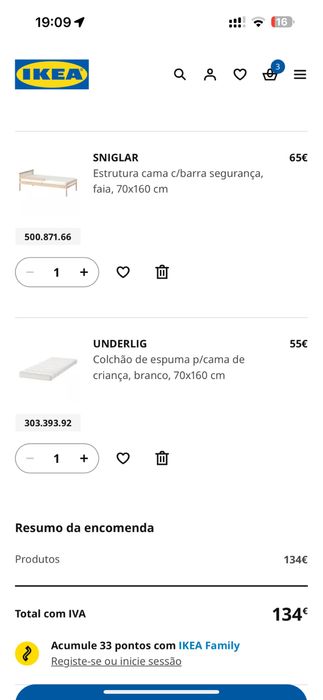 Cama crianca IKea como nova