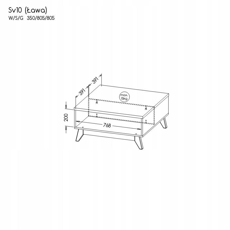 Stolik kawowy skandynawski