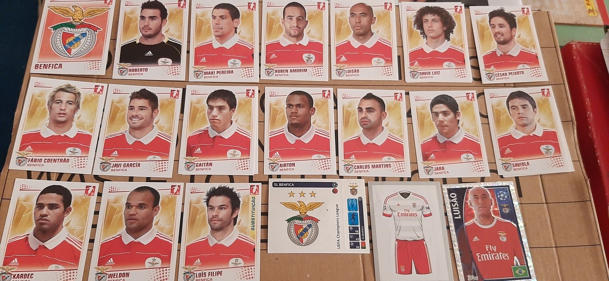118 cromos diferentes Benfica/SLB desde época 2009/10 até 21
