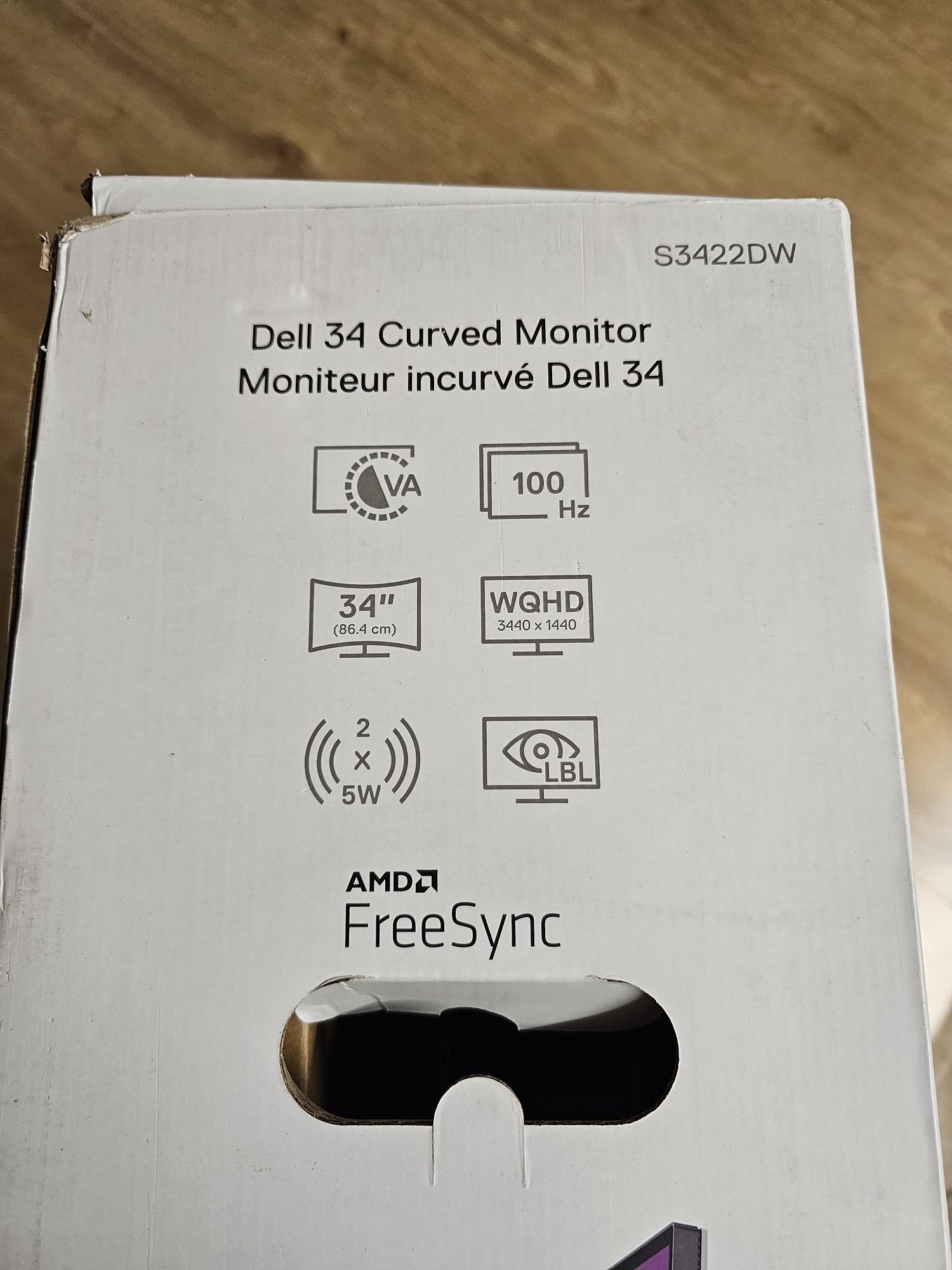 Dell S3422DW monitor 34