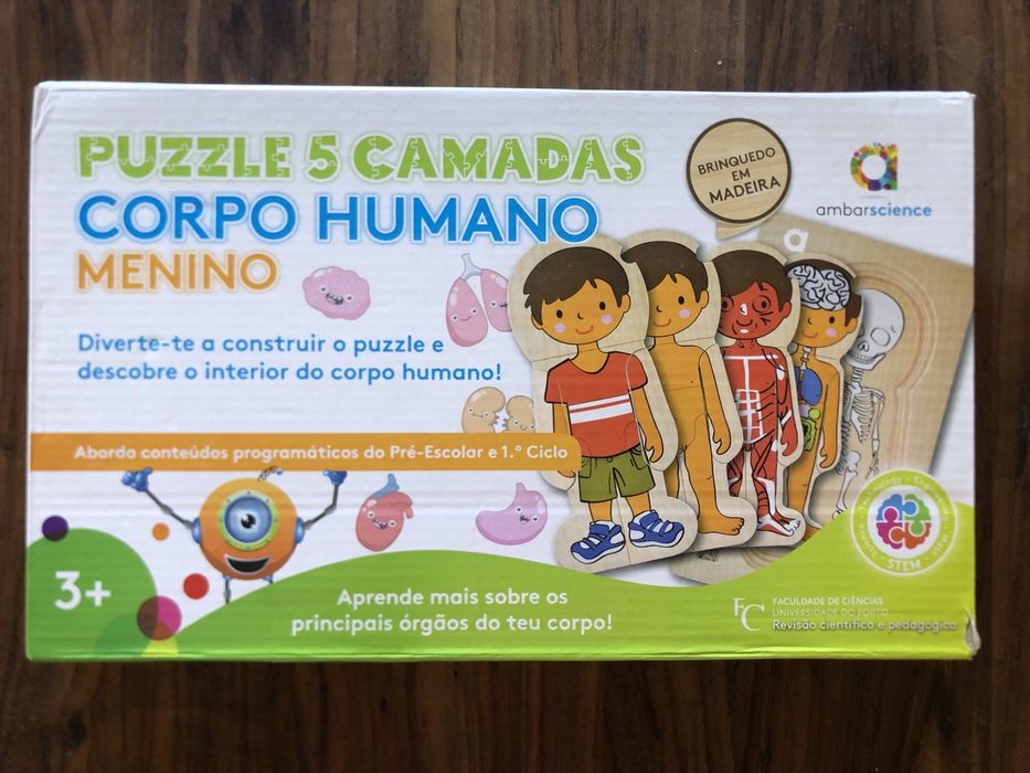 Puzzle 5 camadas Corpo Humano