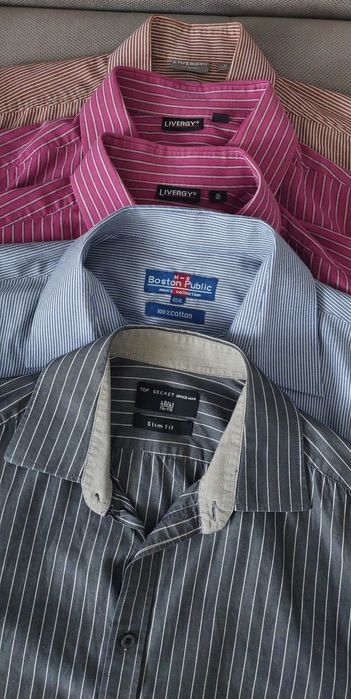 5 x Koszule- paski, długi rękaw: Top Secret, Boston Public, 3x Liv
