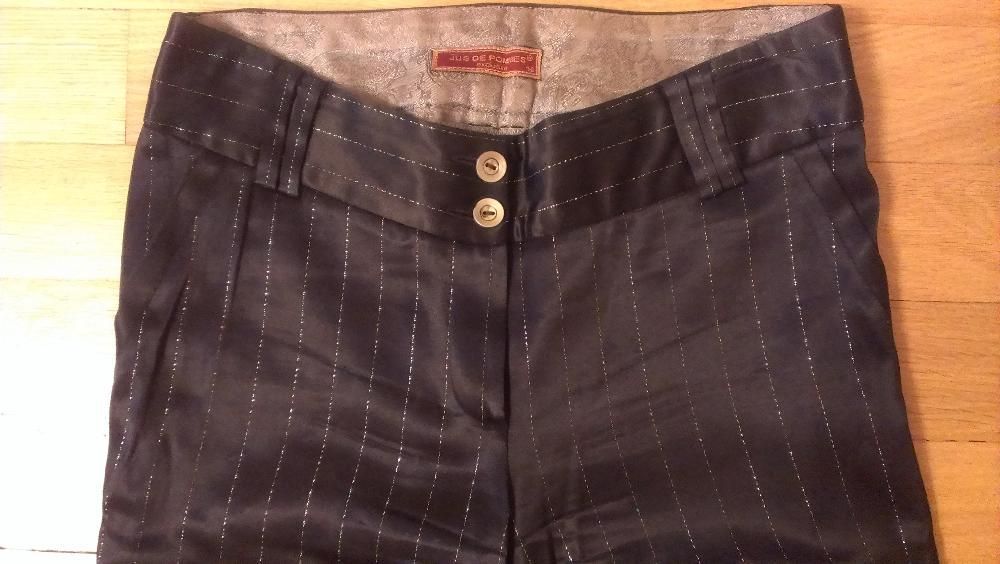 Французские атласные нарядные брюки 36 размера в отличном состоянии!