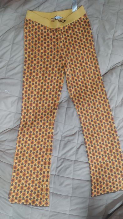 Штани міні кльош з геометричним жаккардом - Різнокольорові Zara