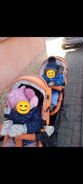 Коляска для двійні. 3 в 1. Коляска Zoom ABC designe