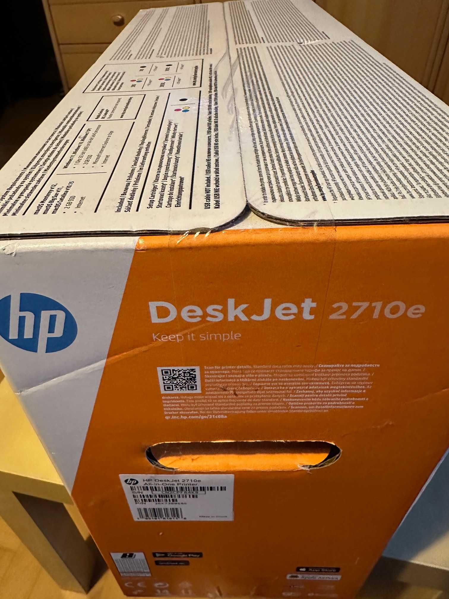 HP DeskJet 2710e WiFi w komplecie tusze nieużywana z gwarancją