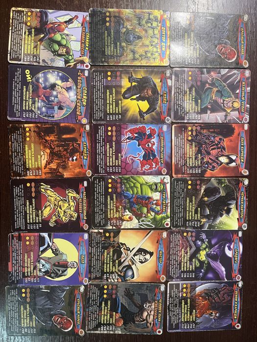 Карточки человек паук, гонки, черепашки нинзя