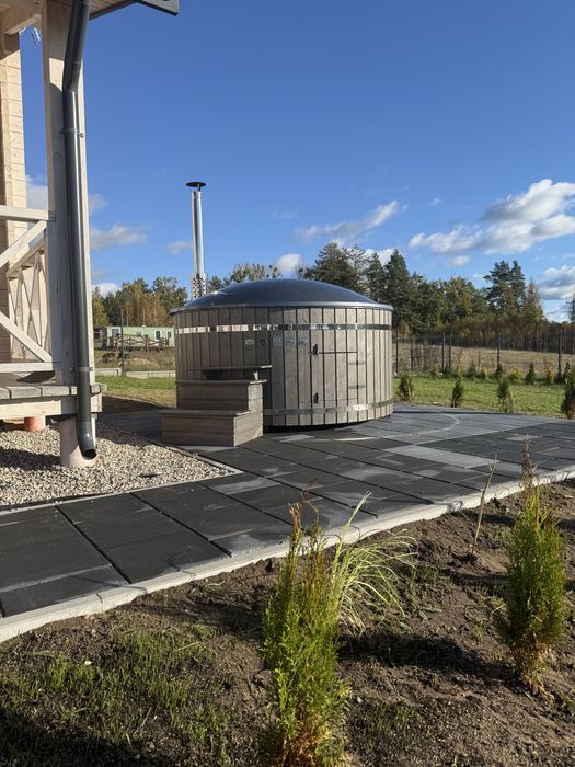 Domek całoroczny - Fuledzianka domki na Mazurach#MAZURY #jacuzzi/bania