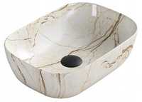 Umywalka nablatowa ceramiczna kamień marmur 45x32