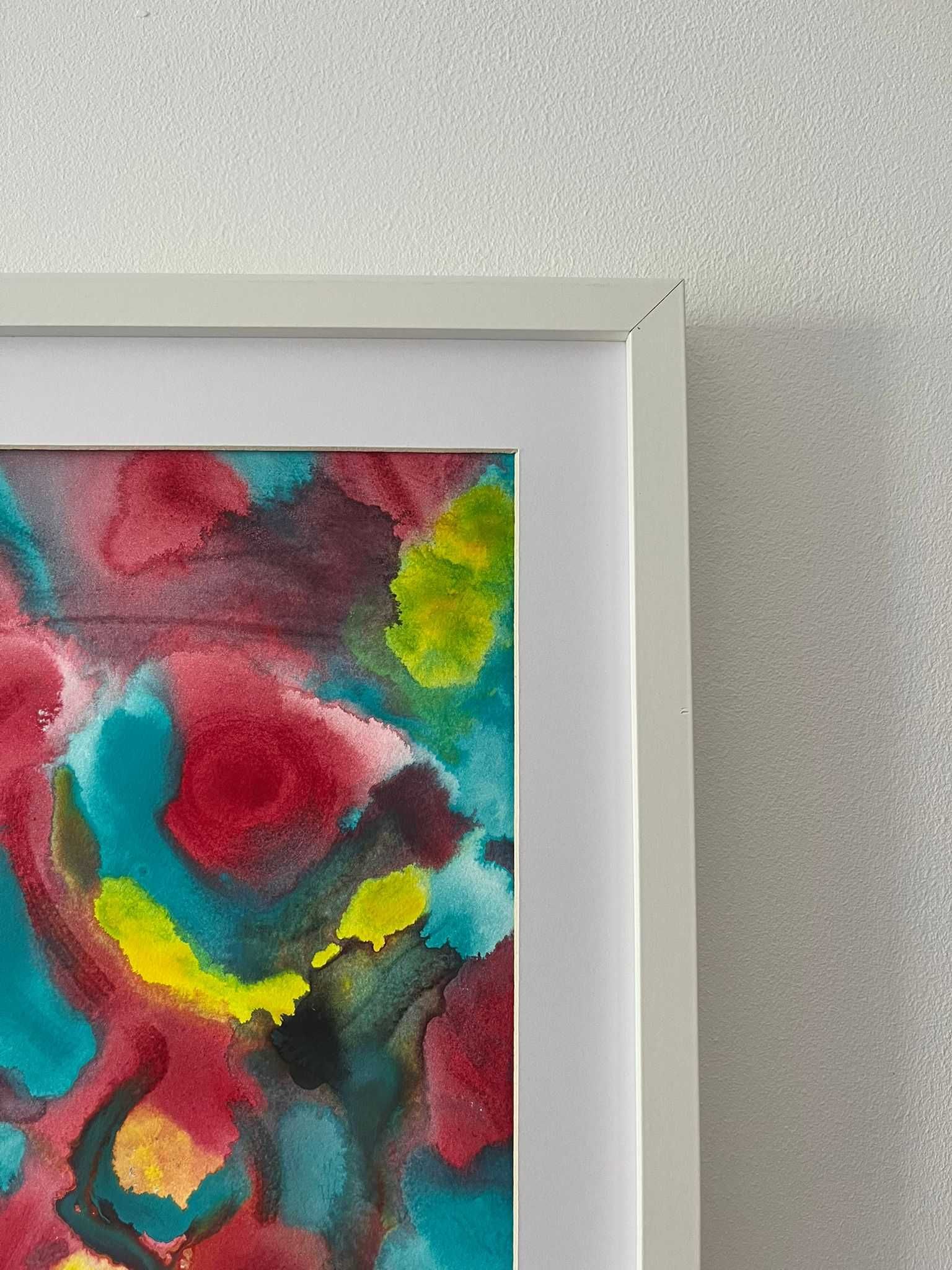 Pintura abstrata em acrílico