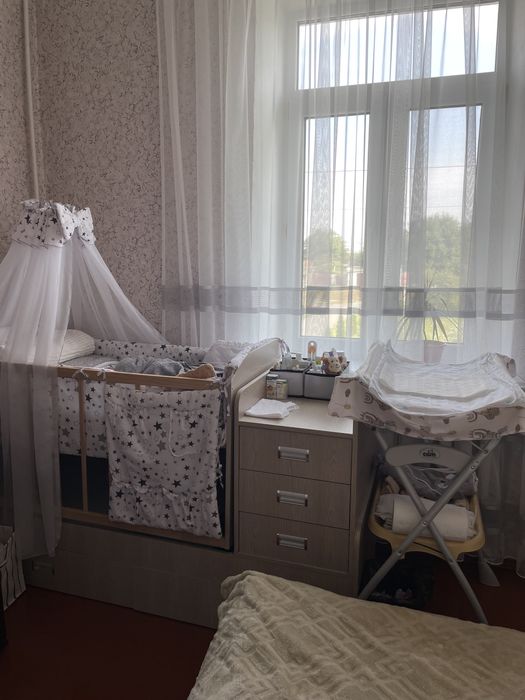 Дитяче ліжечко-трансформер 5в1 Ліжечко + комод +пеленатор + стіл